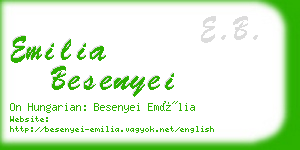 emilia besenyei business card
